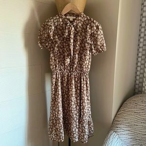 Earthy flower delicate summer dress